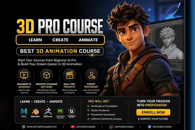 3D Pro Course by Animationwaala: Best 3D Animation Course in India